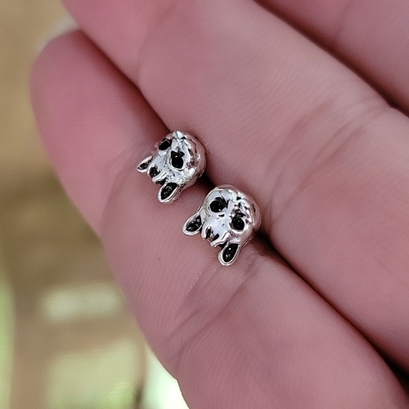 Demon Hell Cat Stud Earrings, S925 posts - Picture 1 of 6